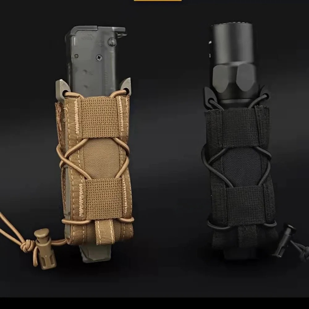 Edc Carry Knife - 9 มม.ปืนพกนิตยสารเดี่ยวกระเป๋า MOLLE MINI MAG HOLSTER