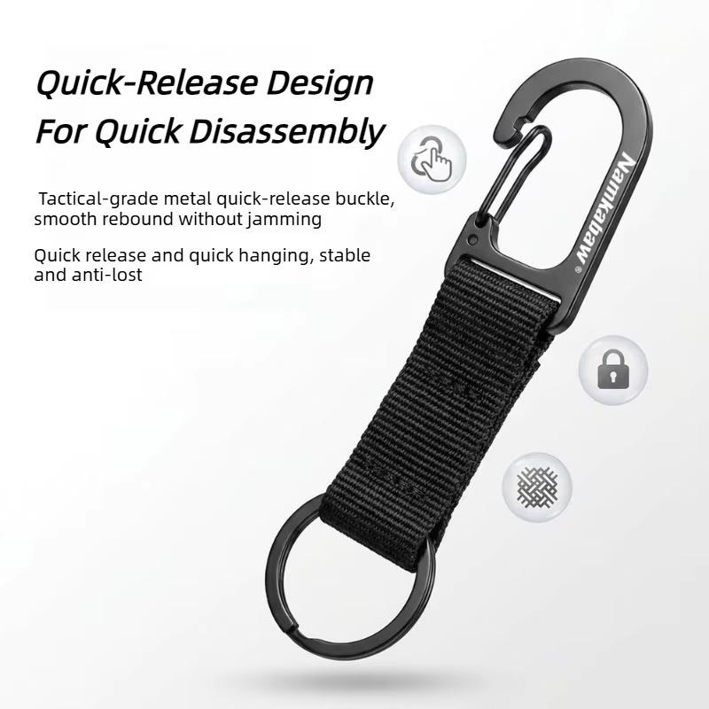 Edc Carry Clip - คาราบิเนอร์แบบสปริงขนาดเล็กกะทัดรัด พร้อมตะขอเกี่ยวแบบคลิปเร็วและพวงกุญแจ สำหรับพกพาในกระเป๋า ตั้งแคมป์ เดินป่า และอุปกรณ์