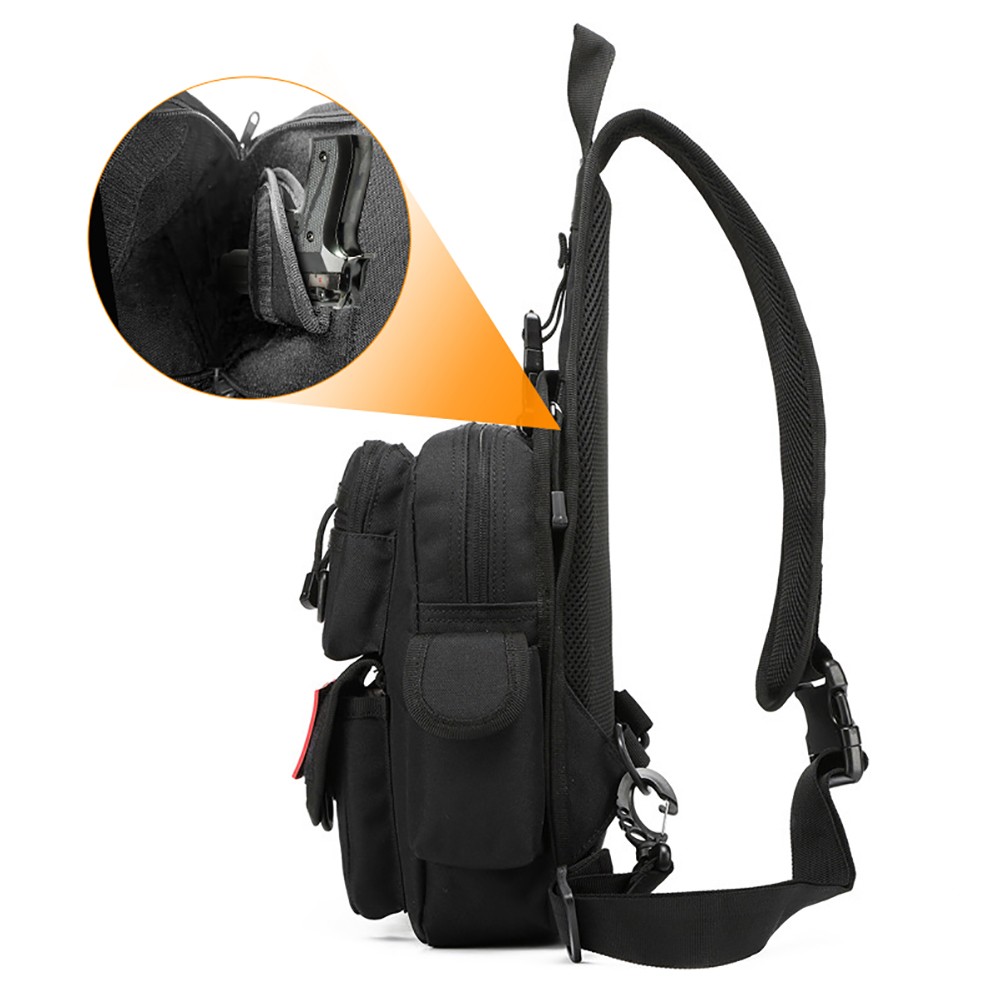 กระเป๋าใส่ปืนพกแบบซ่อน กระเป๋า - Edc Concealed Carry Sling Bag บทวิจารณ์และราคา